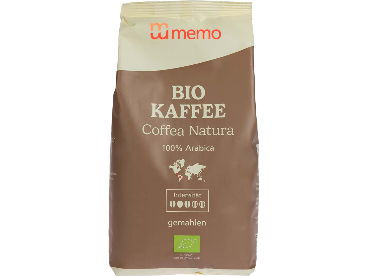 memo Bio-Kaffee 'Coffea Natura' gemahlen 500 g