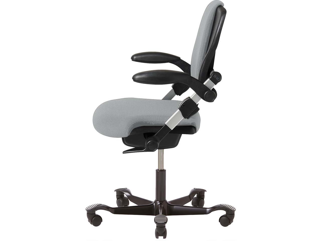HAG Bürodrehstuhl "H03 340" Gestell: schwarz, Stoff: Select light ash grey