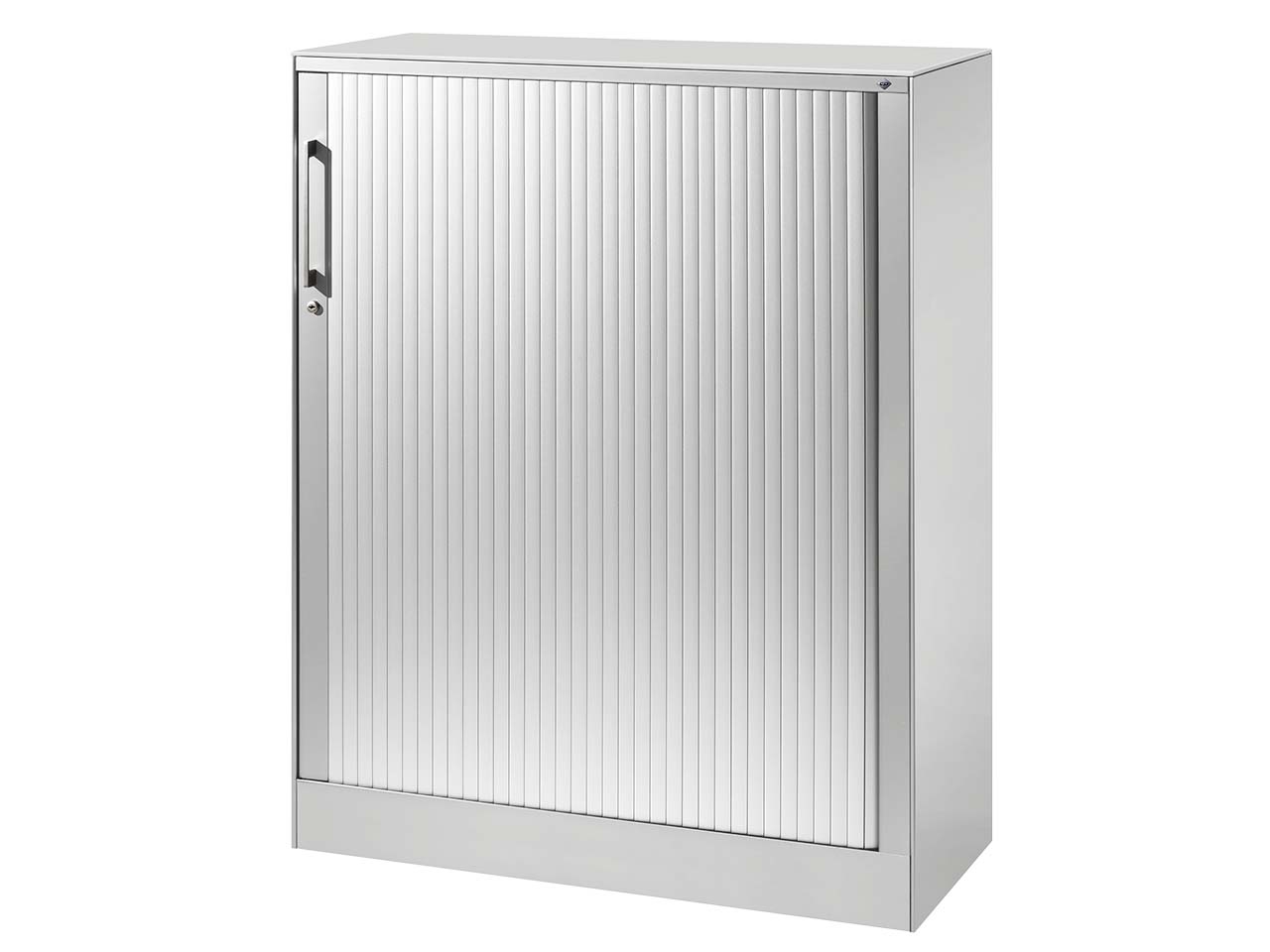Rollladenschrank "CONTACT", Höhe 131 cm  (BxT) 100 x 43,5, silber