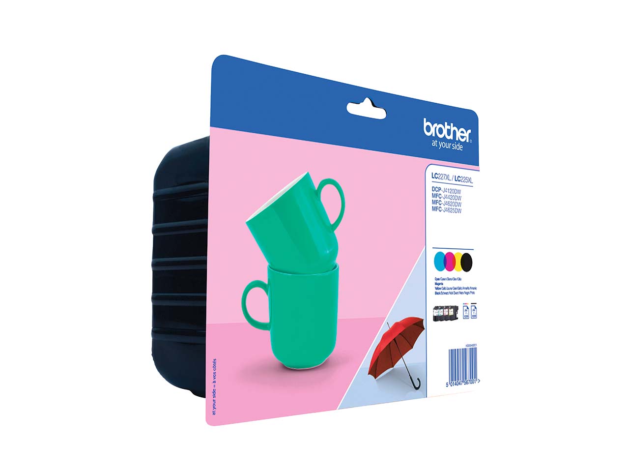 Brother 4er Set Tintenpatronen LC227XLBK/C/M/Y schwarz, cyan, magenta, gelb