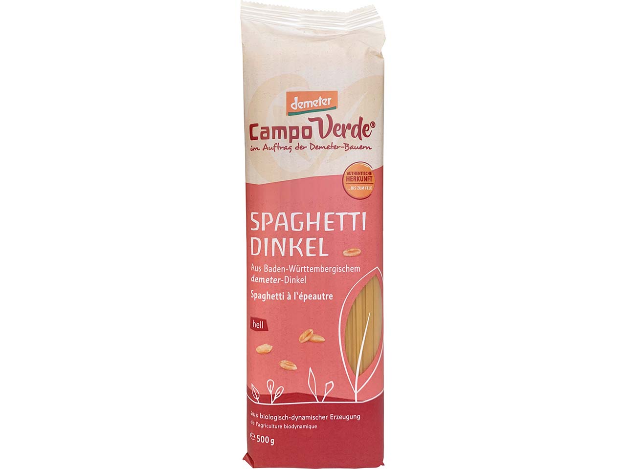 Campo Verde Bio-Spaghetti aus Dinkel, 500 g