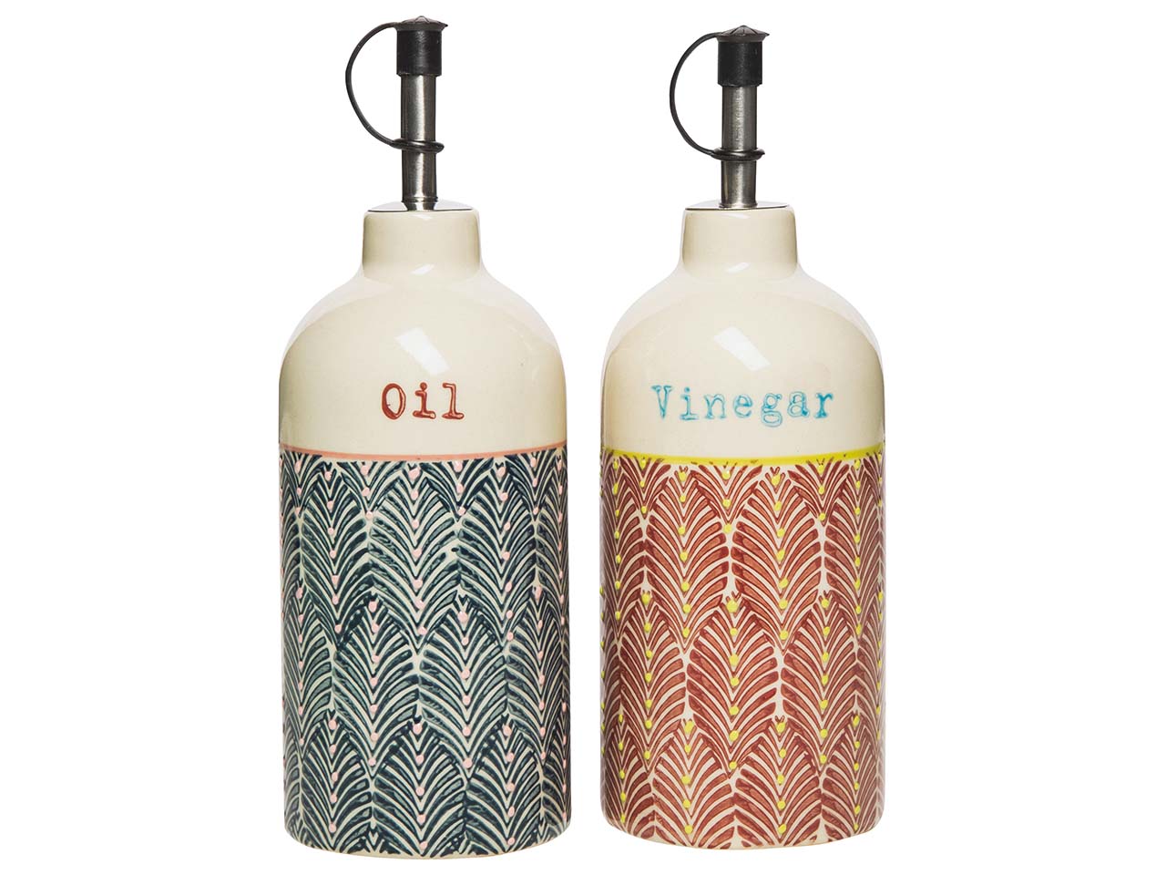 tranquillo Essig- und Ölflasche 'MIX'N'MATCH' aus Steinzeug