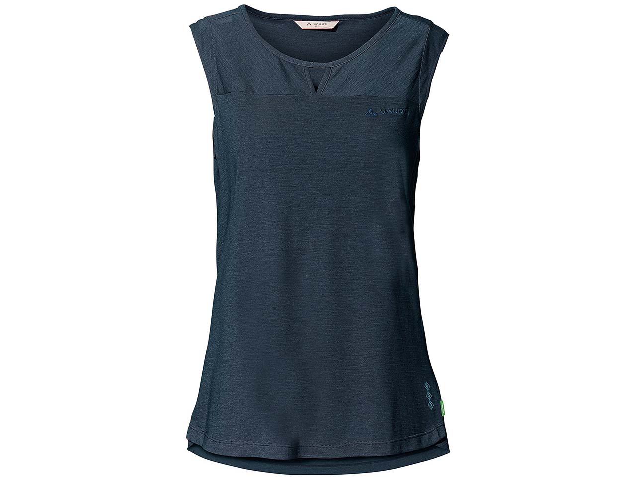 VAUDE Damen-Top 'Skomer Hiking' mit Ausschnittdetail, dark sea, Gr. 36