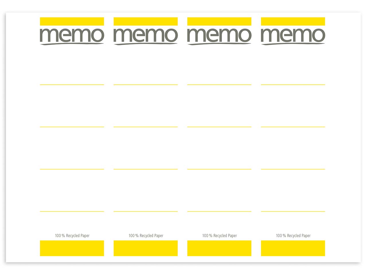 memo Laser-Rückenschilder 192x61 gelb