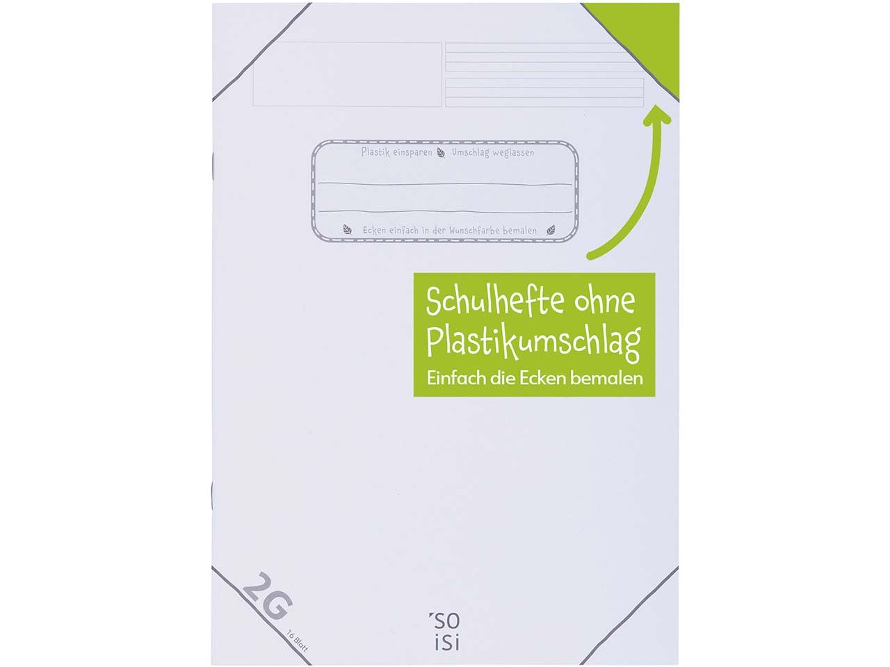 Soisi Recycling-Schulheft DIN A4 Nr. 2G lin. ohne Rand