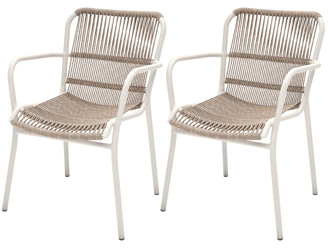 2er-Set Gartenstuhl "Ives", sand