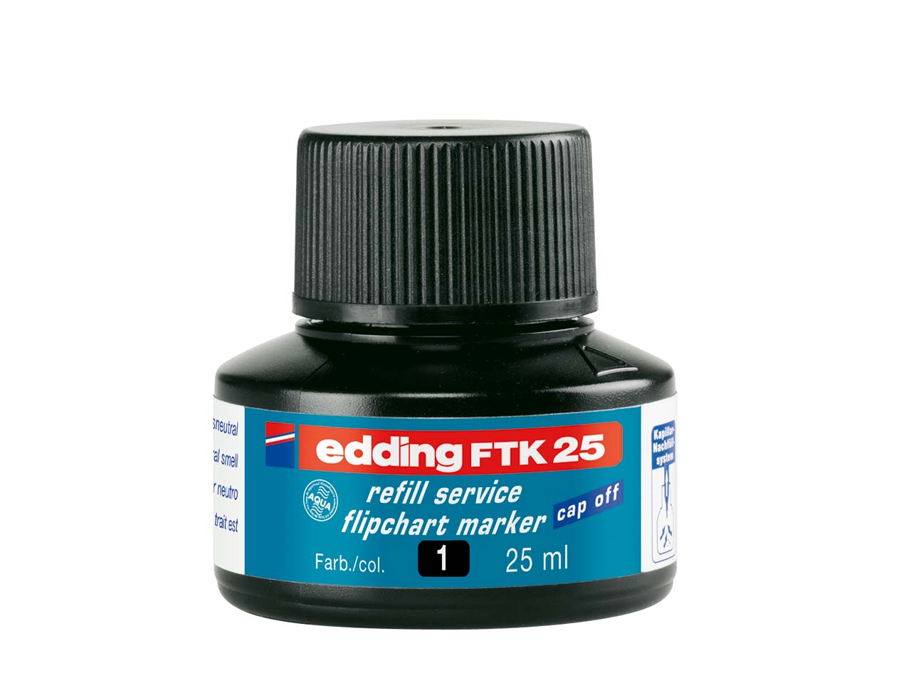 edding Nachfülltinte "FTK 25" für Flipchartmarker, 25 ml, schwarz