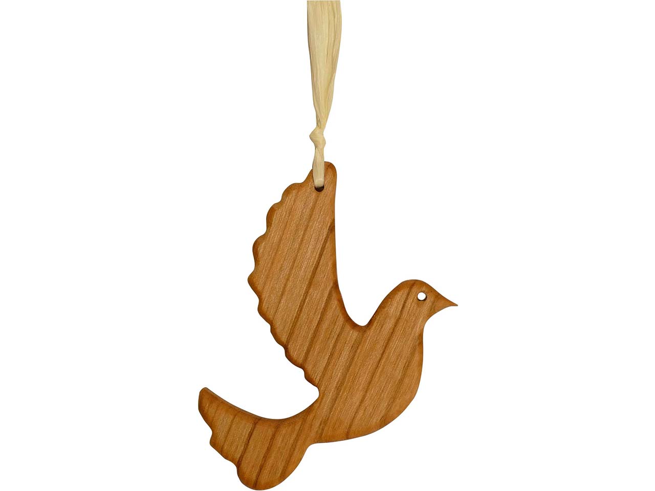 Dekoanhänger "Friedenstaube" aus Holz mit Aufhängungsfaden