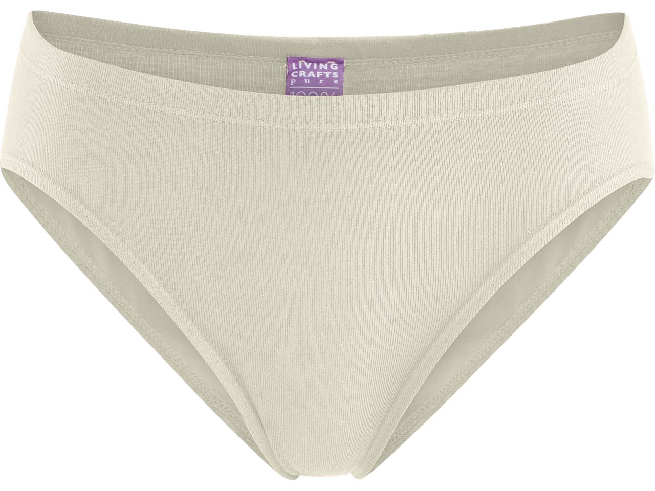 Living Crafts Bio-Damen-Slip "JOSEFINE" ohne Seitennähte, natural, Gr. 44/46