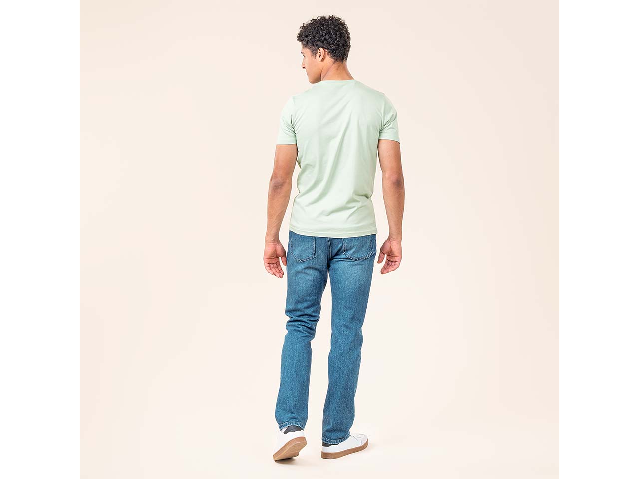 Living Crafts Bio-Herren-T-Shirt 'THERREL' mit Rundhalsausschnitt, seagrass, Gr. S