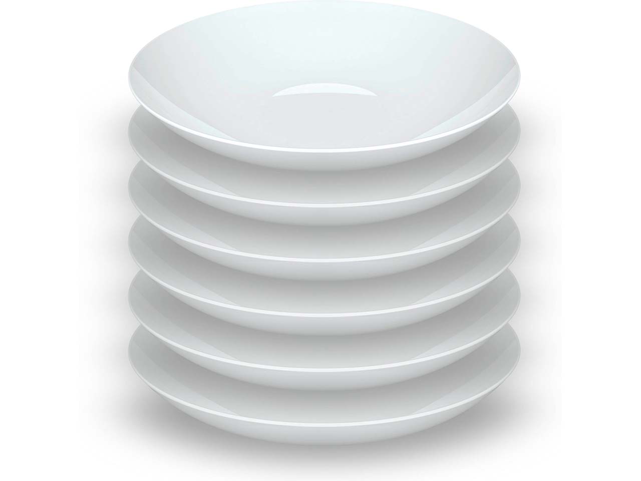 Mäser Suppentellerset 6-tlg. "Saturno Coupe" Porzellan, weiß