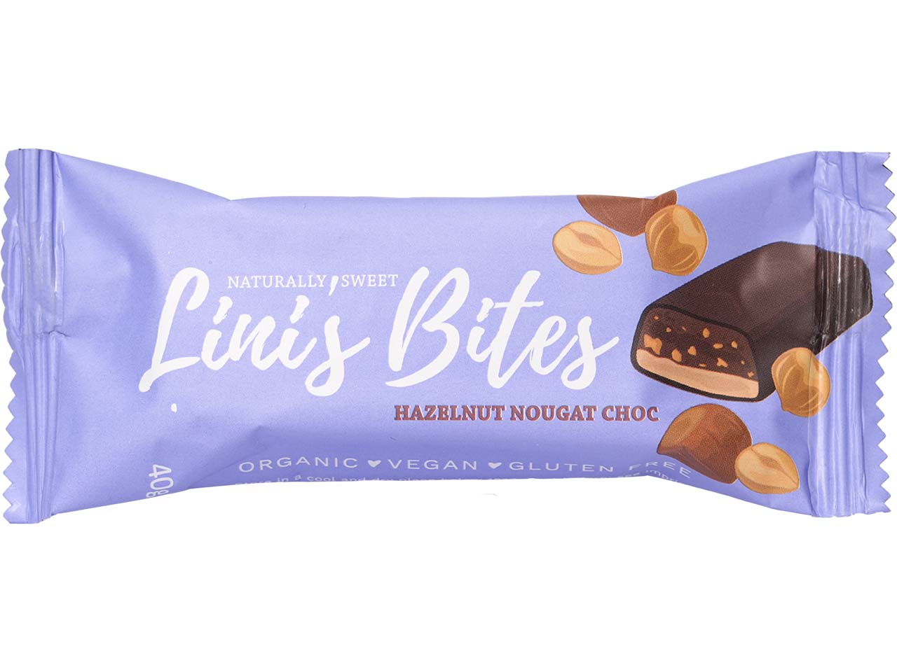 Lini's Bites Bio-Riegel, Hazelnut Nougat Choco, vegan, 40 g