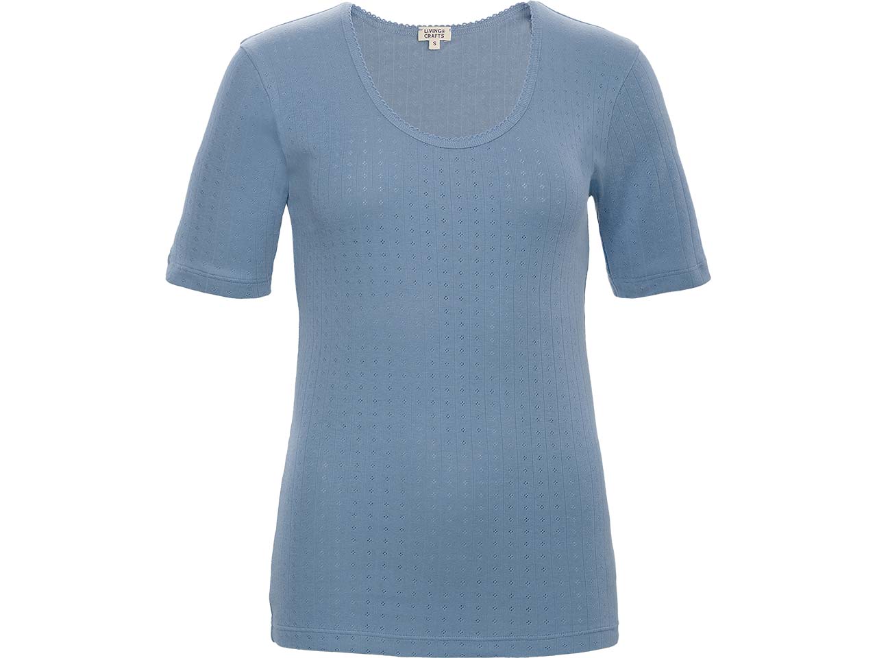 Living Crafts Bio-Damen-Schlafshirt 'ROOS' mit Rundhalsausschnitt, dried lavender, Gr. S