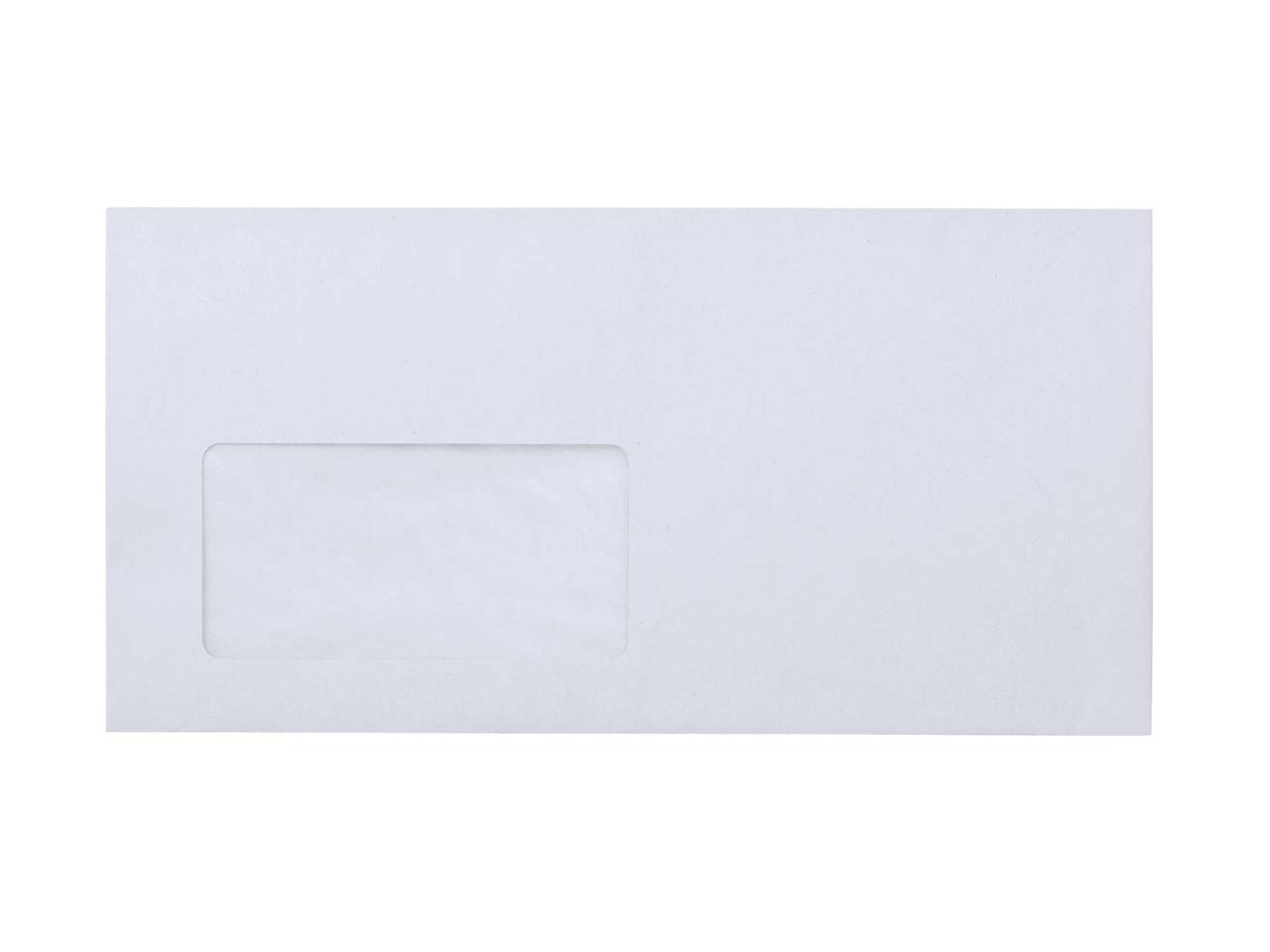 100 memo Briefumschläge 'Recycling Plus' DIN lang, mit Haftklebung u. Fenster 80g