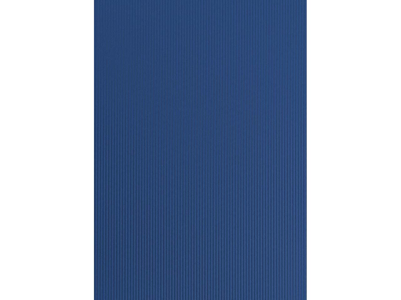 10 Kartondeckblätter Offene Welle ungestanzt blau