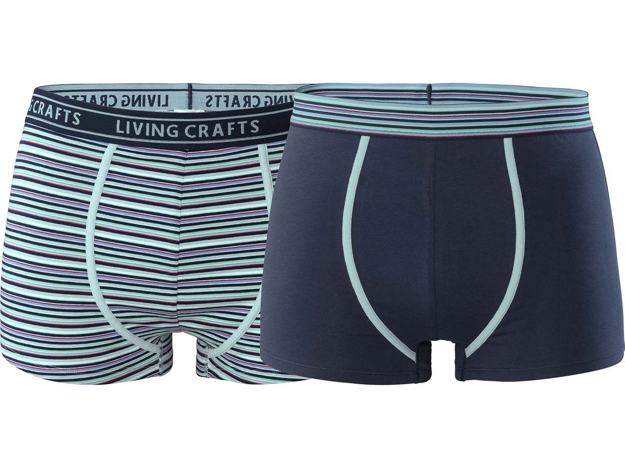 Living Crafts Bio-Herren-Boxershorts "RICHARD" 2er-Pack, navy blue, Gr. M