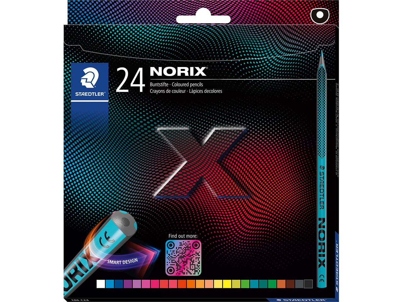 STAEDTLER Buntstifte "NORIX" farbig sortiert, 24 Stk.