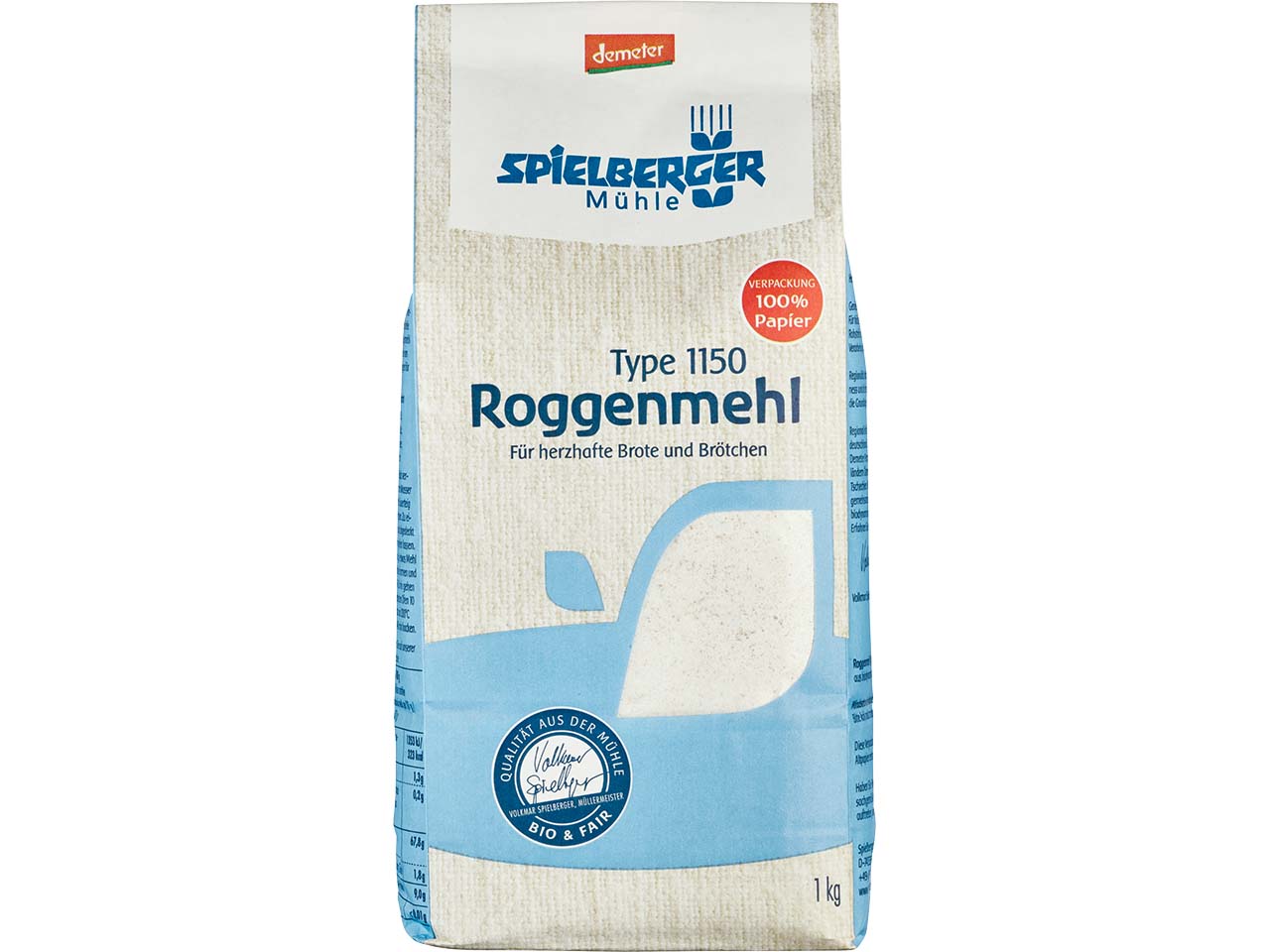 Spielberger Mühle Bio-Roggenmehl Type 1150, 1 kg