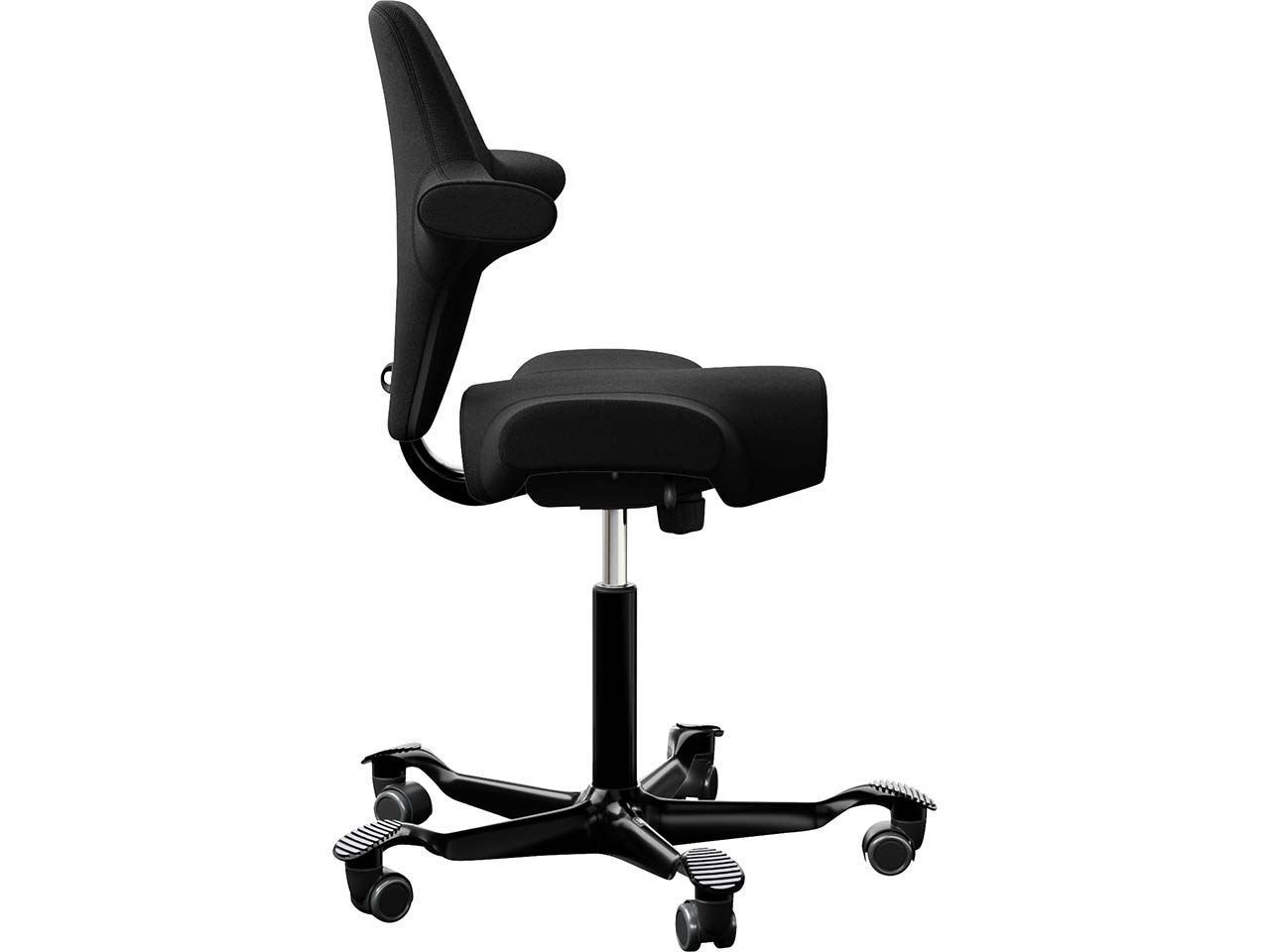 HAG Bürodrehstuhl "Capisco 8106" GF 200 mm, Gestell: schwarz, Stoff: "Cura" black