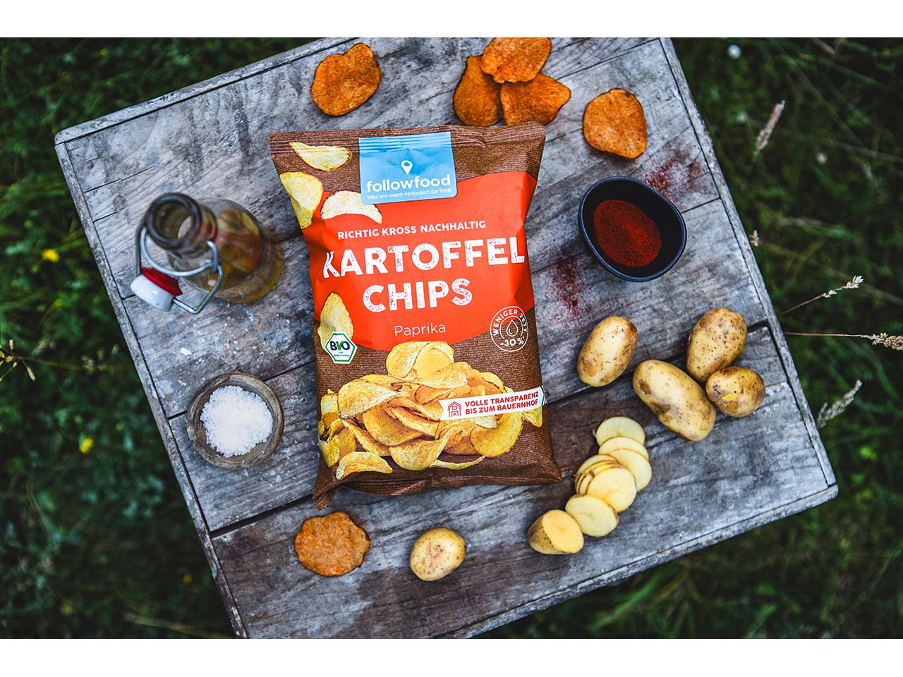 followfood Bio-Kartoffelchips "Paprika" 80 g