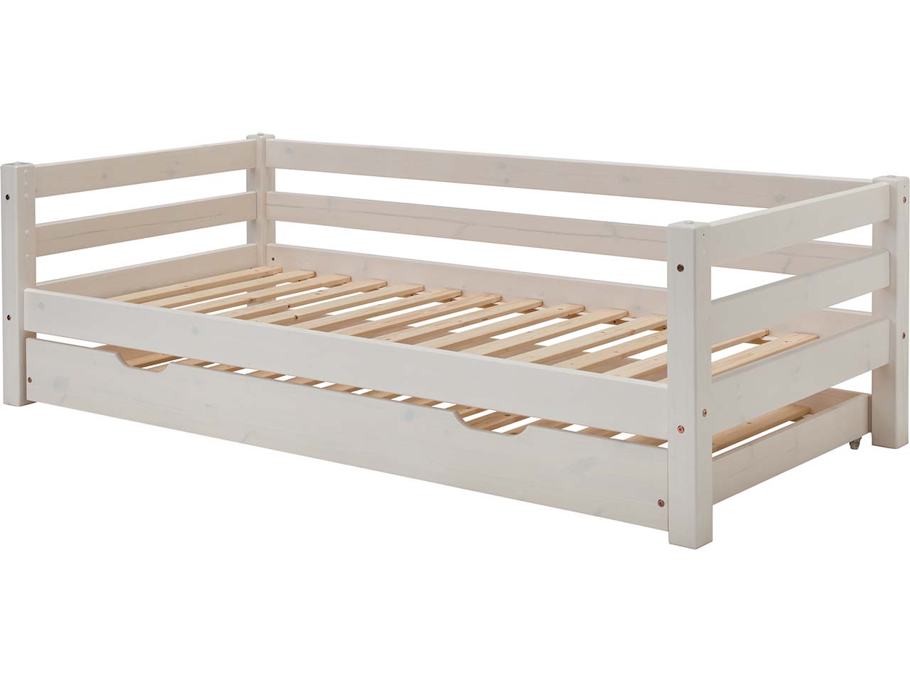 Bett "Infanskids" 90x200 cm, mit 1 Bettschubkasten, Kiefer weiß