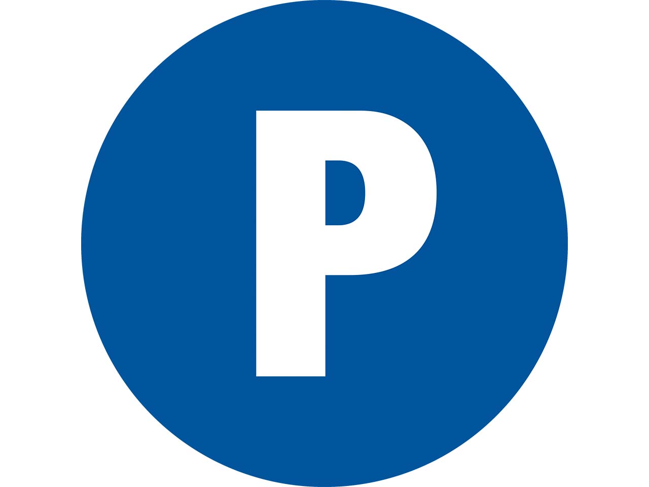 Exacompta Hinweisschild "Privatparkplatz" 700µ, PP, Ø 30 cm