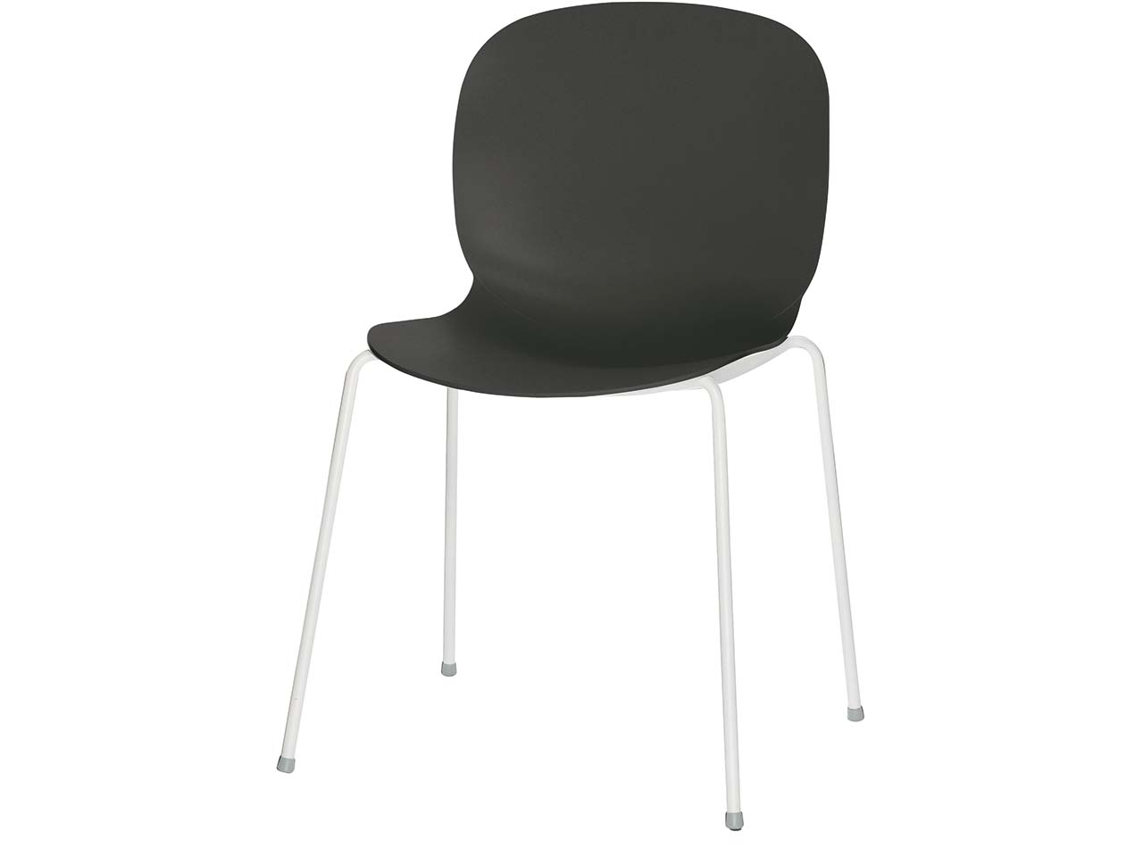 Stuhl "Noor" Gestell weiß Schale schwarz