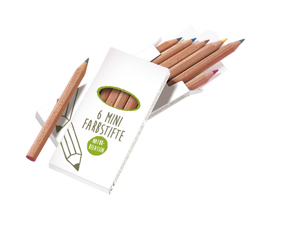 6er Buntstifte-Etui 'memo' kurz