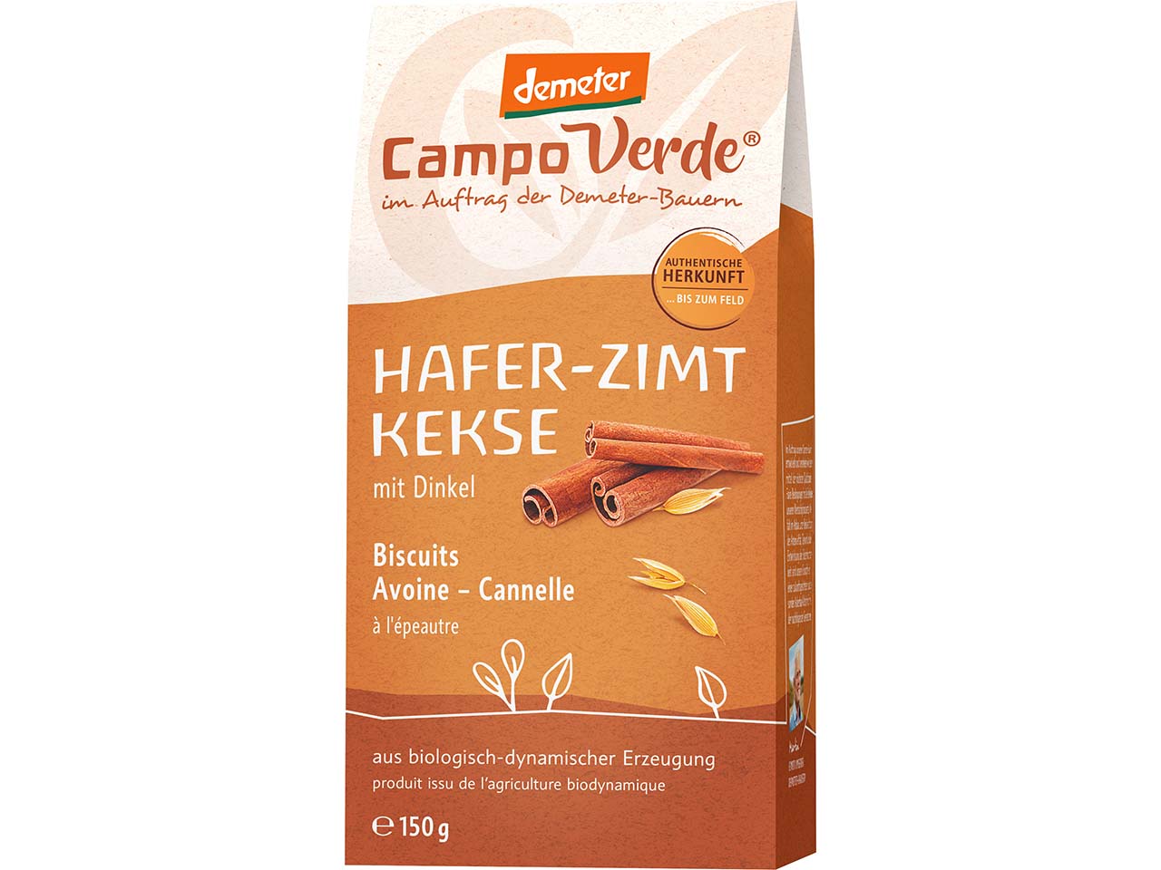 Campo Verde Bio-Hafer-Zimt-Kekse mit Dinkel, 150 g