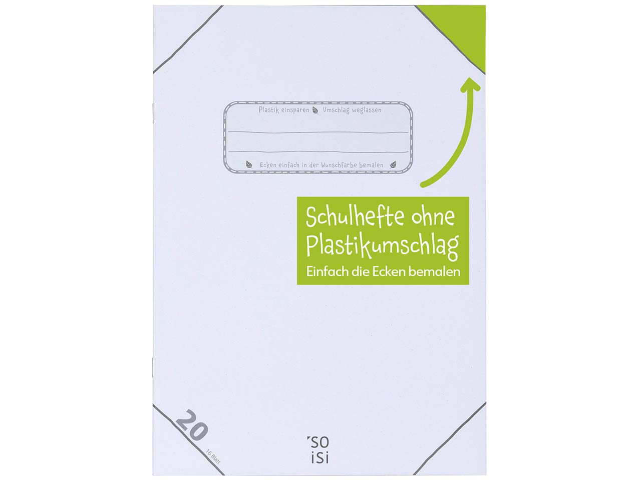 Soisi Recycling-Schulheft DIN A4 Nr. 20 blanko ohne Rand