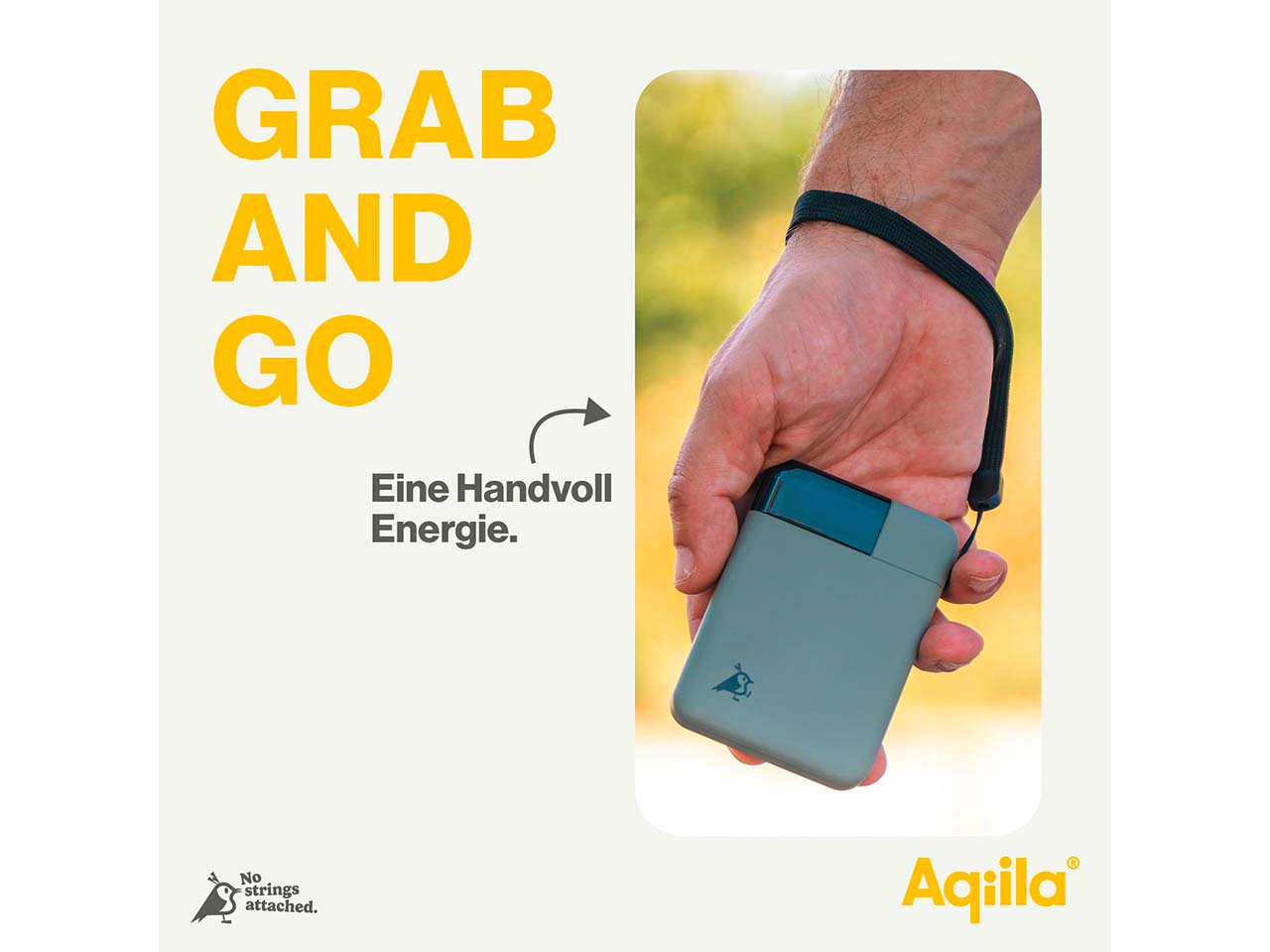 Aqiila Powerbank "Powerbird B5" 5.000 mAh, moosgrün