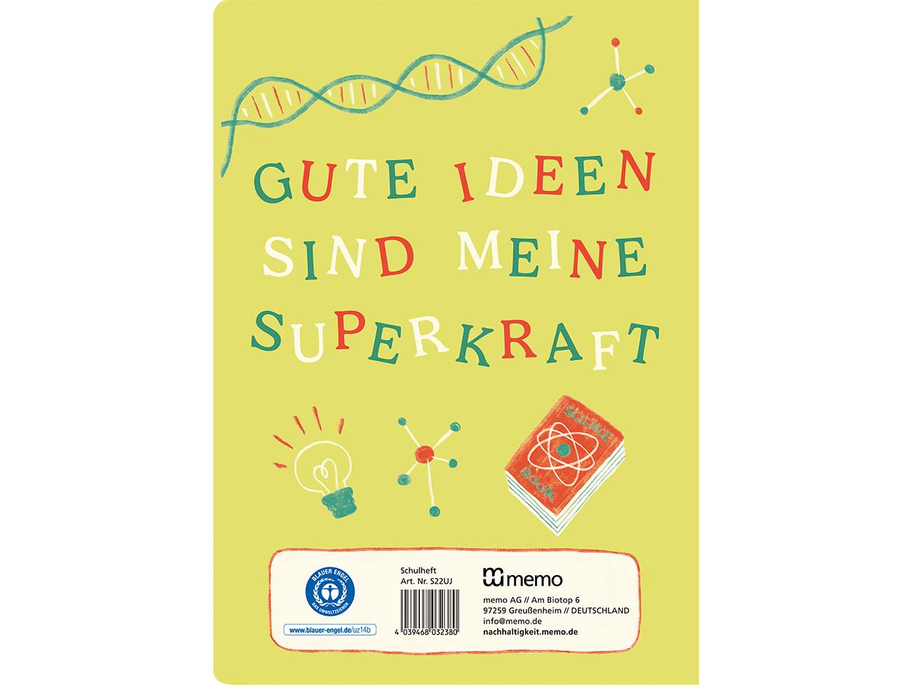 memo x SOS-Kinderdörfer weltweit Schulheft DIN A4, 16 Blatt, Lin. 28