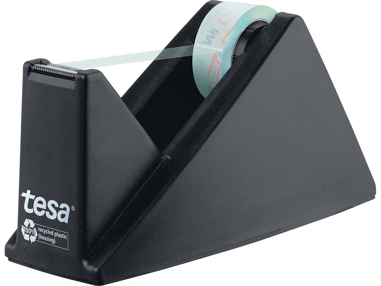 tesa Tischabroller mit Klebeband 19mm x 10m  "ECO & CRYSTAL" in Faltschachtel