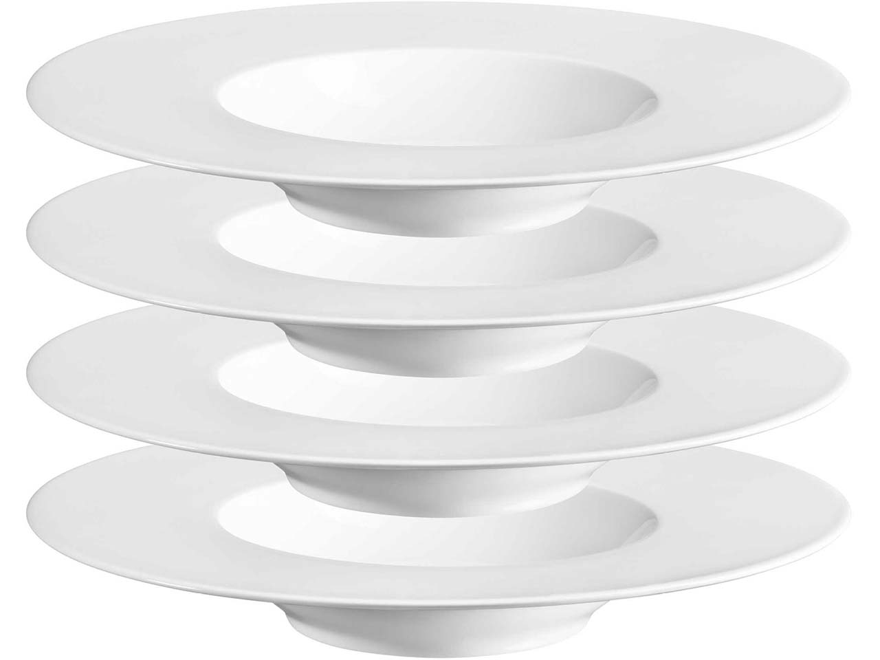 Mäser Gourmetteller-Set 4-tlg. "Saturno" Steinzeug, weiß