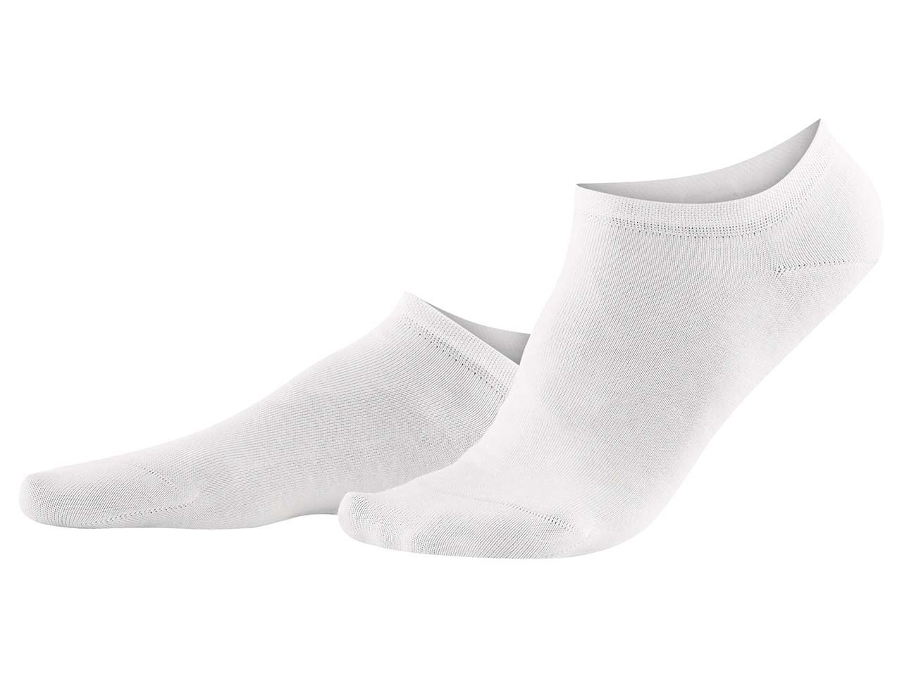 2er-Pack Living Crafts Bio-Damen-Sneaker-Socken "Abby" white, Gr. 39/42