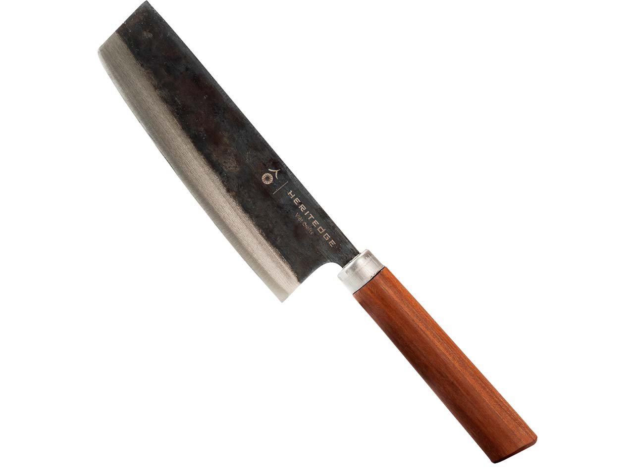 Heritedge Gemüsemesser 'Rua' aus Carbonstahl, Griff Eisenholz