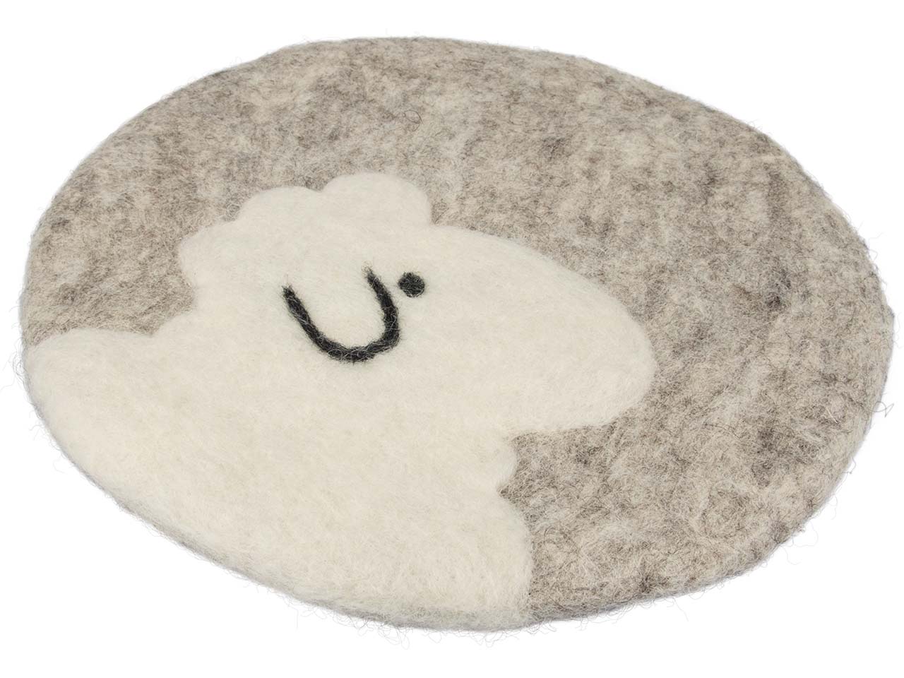 cilio Untersetzer 'LANA Schaf', grau, aus Schafwolle