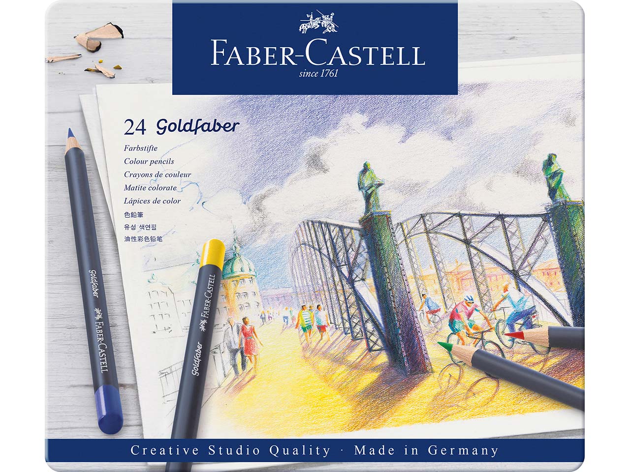 Faber-Castell Buntstift "Goldfaber", 24er-Set im Metalletui