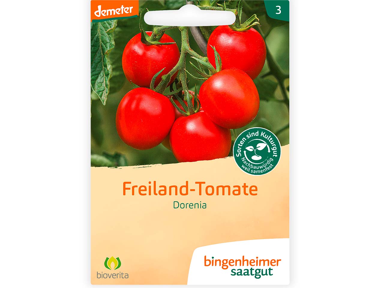bingenheimer saatgut Bio-Samen Freiland-Tomate "Dorenia", 1 Stk.