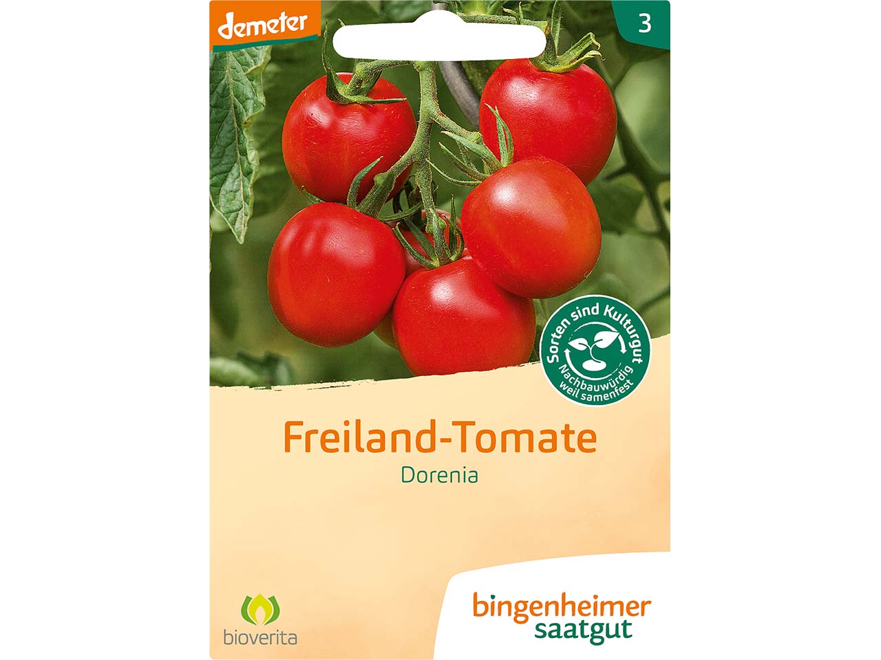 bingenheimer saatgut Bio-Samen Freiland-Tomate "Dorenia", 1 Stk. bingenheimer saatgut Bio-Samen Freiland-Tomate "Dorenia", 1 Stk.