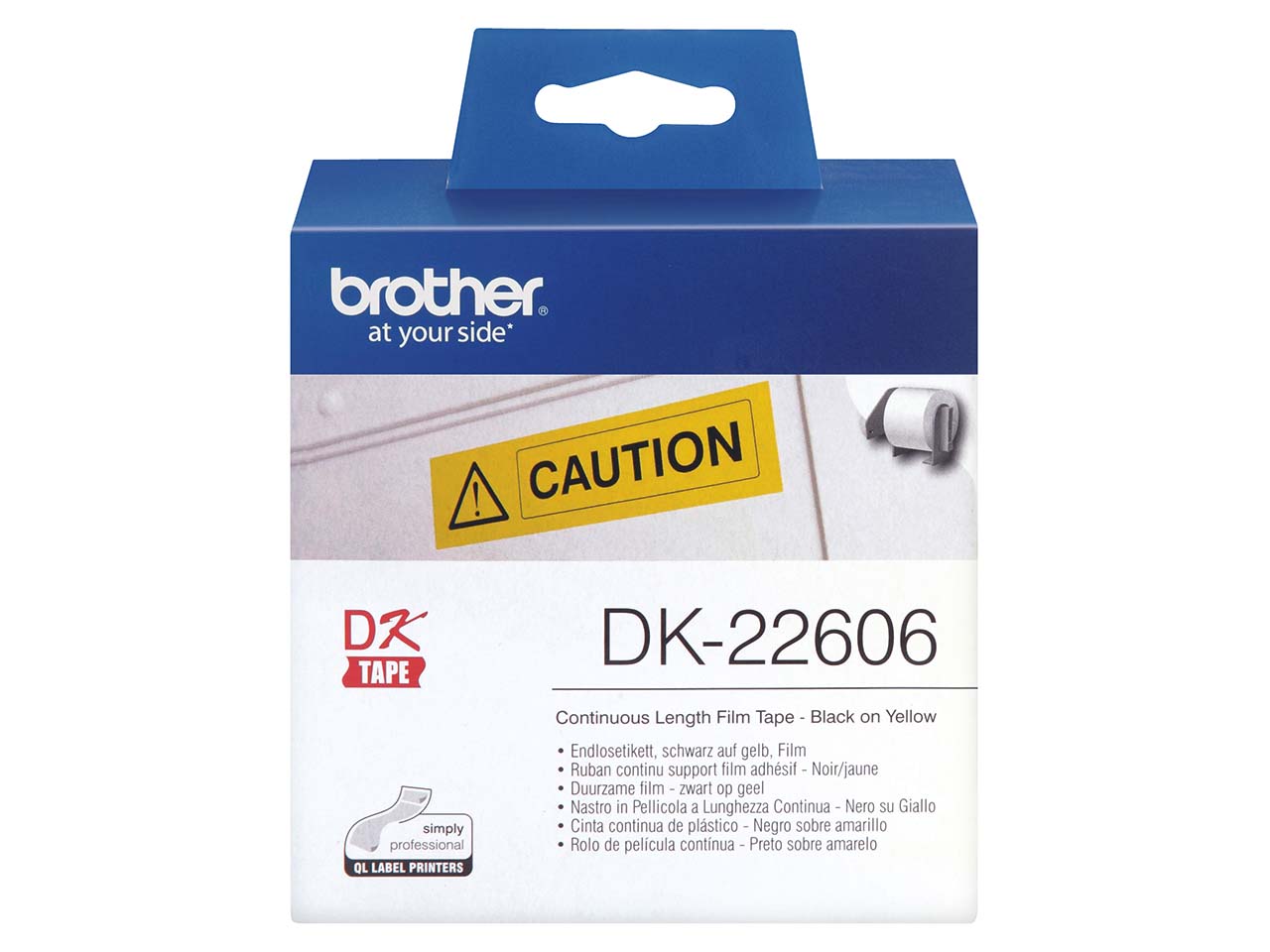Brother Endlosetiketten "DK-22606" gelb 62 mm x 15,24 m