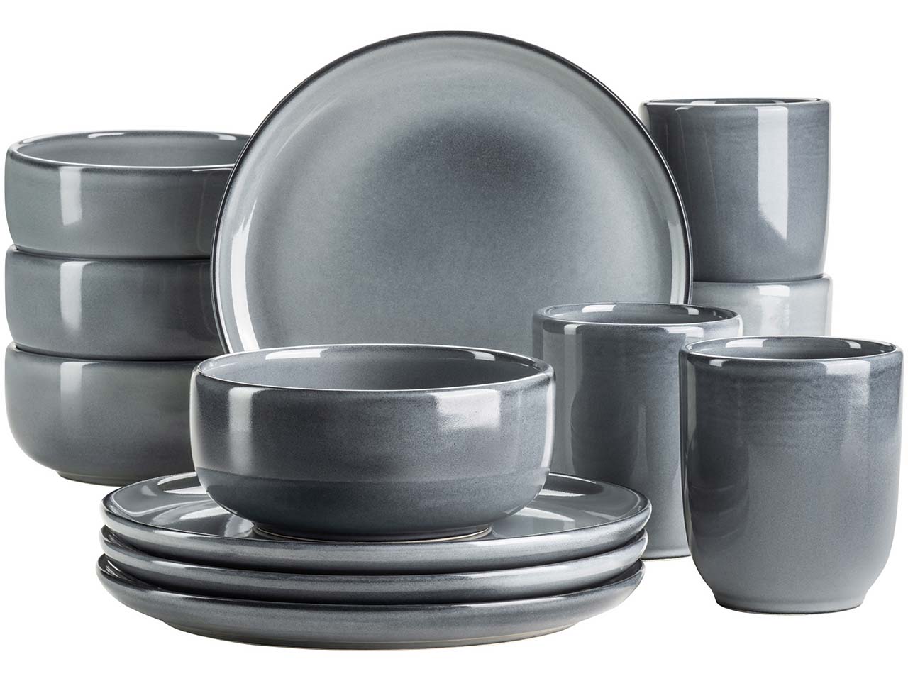 Mäser Frühstücksset 12-tlg. "Livio, grau