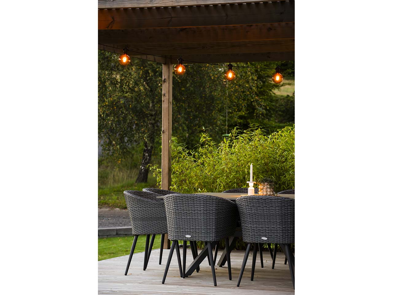Konstsmide LED-Lichterkette Party, smokey brown, mit Dim., 10 Birnen, 10 Dioden bernsteinf