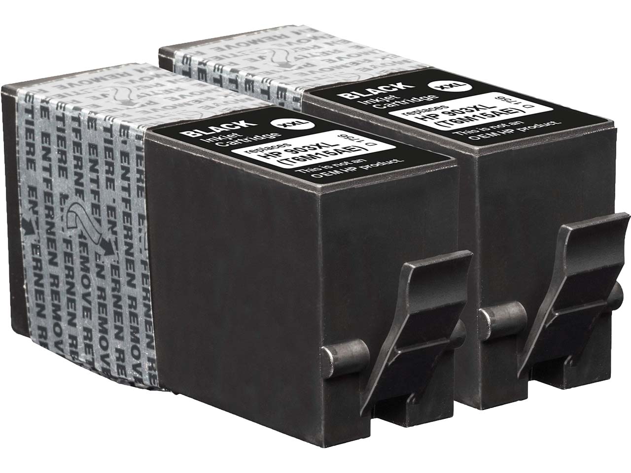 memo 2er Pack Tintenpatronen ersetzt HP Nr. 903XL schwarz