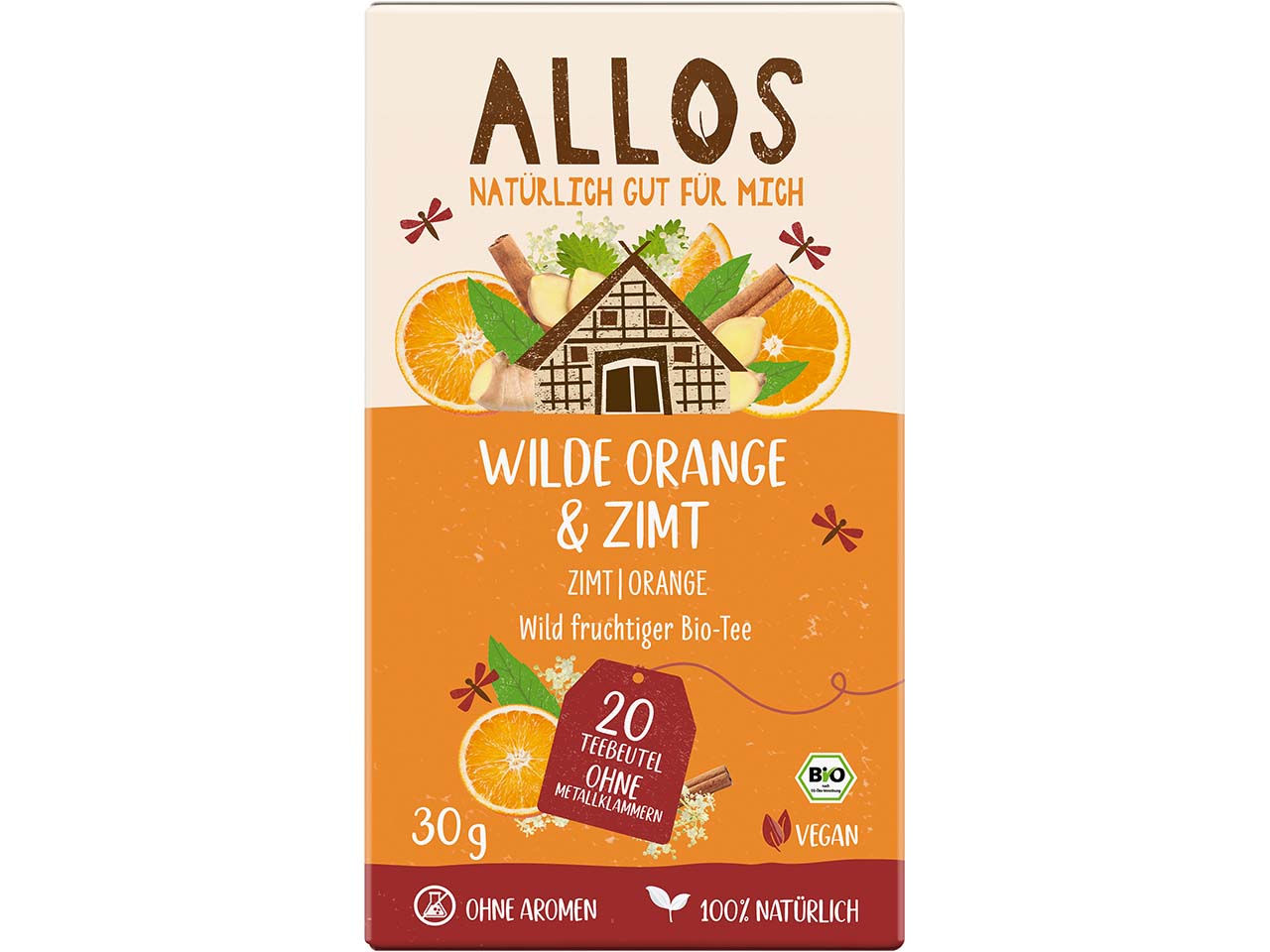 ALLOS Bio-Früchtetee "Wilde Orange & Zimt", 30 g