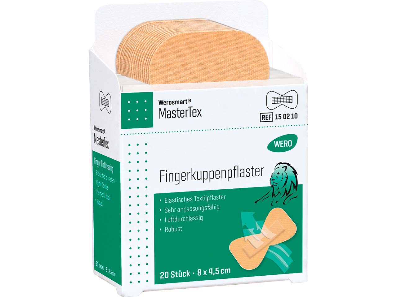 WERO Werosmart MasterTex Fingerkuppenpflaster, 8 x 4,5 cm, 20 Stück für WERO Smart Box