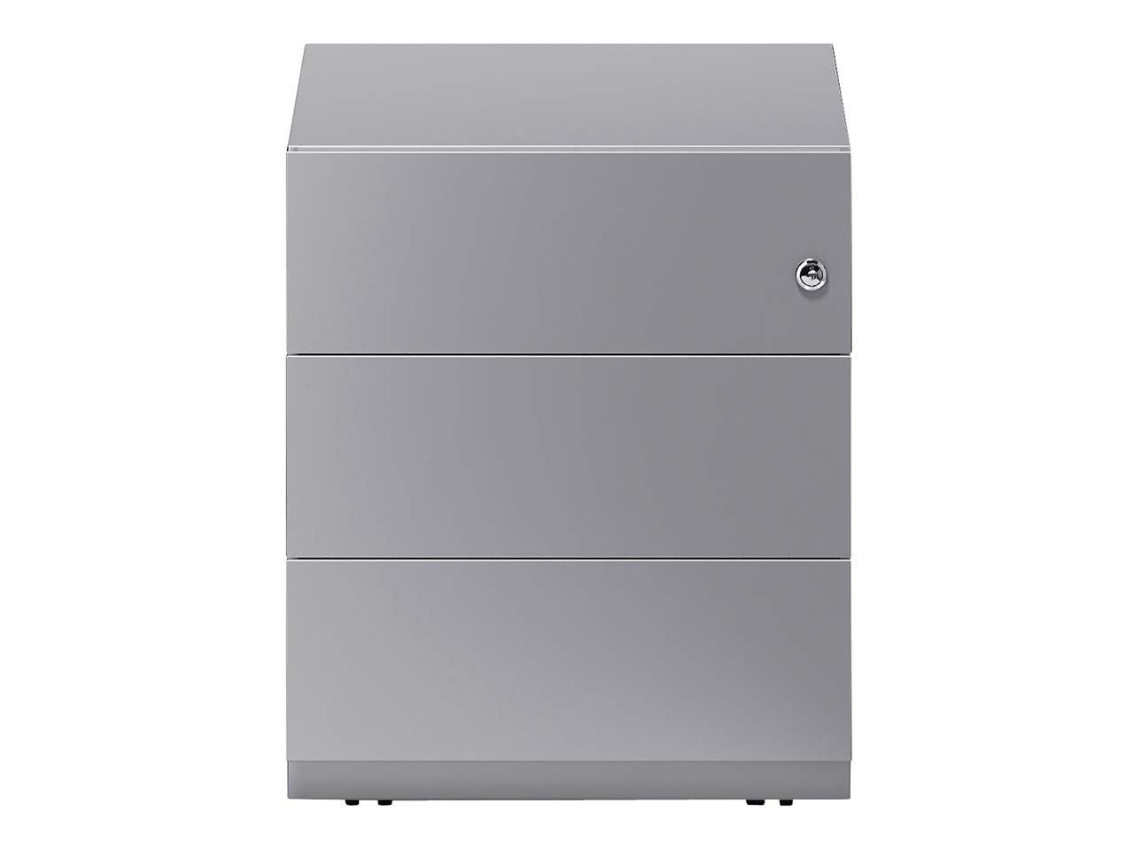 BISLEY Rollcontainer "Note" mit 3 Schubladen T 56,5 cm silber