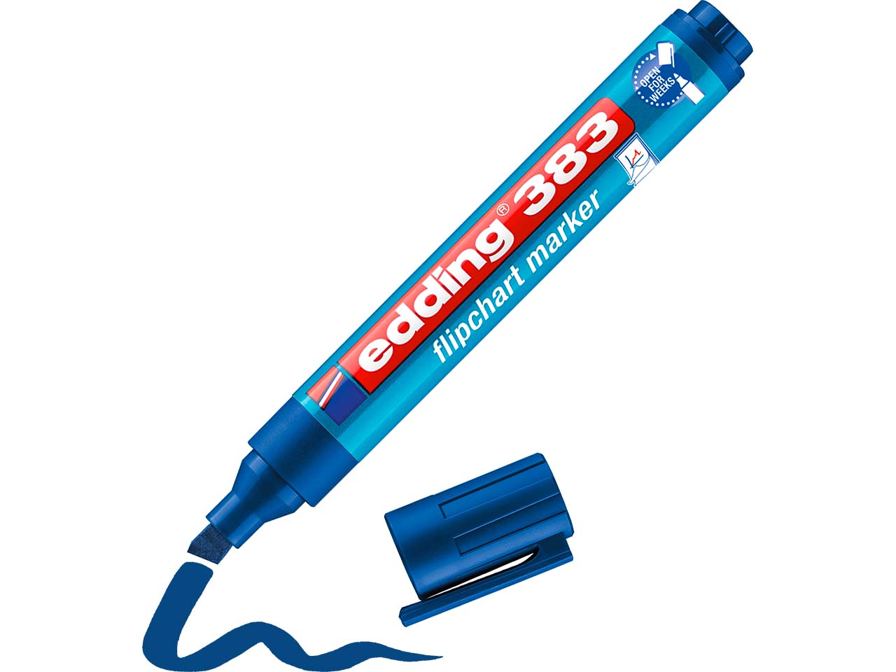 edding Flipchartmarker "383" Keilspitze, blau