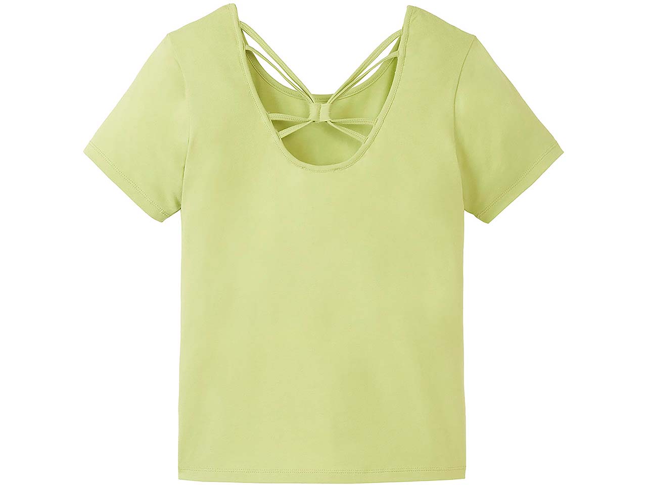 tranquillo Bio-Damen-T-Shirt mit gekreuzten Rückendetails, herbal green, Gr. S