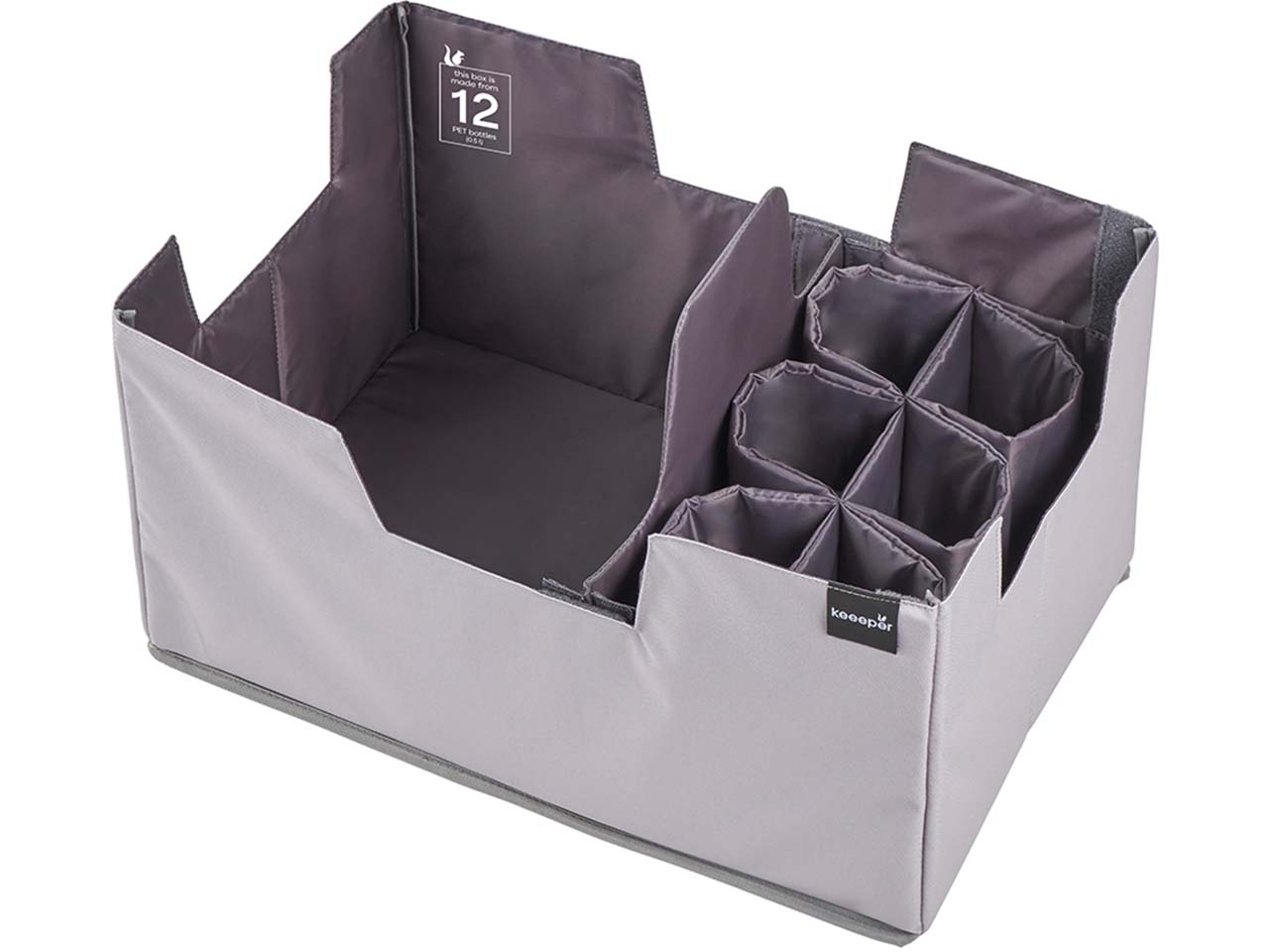 keeeper Einkaufsorganizer-Set "Neo" faltbar für Klappbox, 47x31,5x26,5 cm, 39 l, graphite